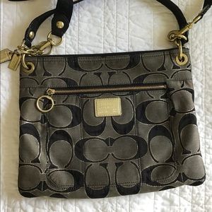 Black and Gold Coach Poppy Handbag